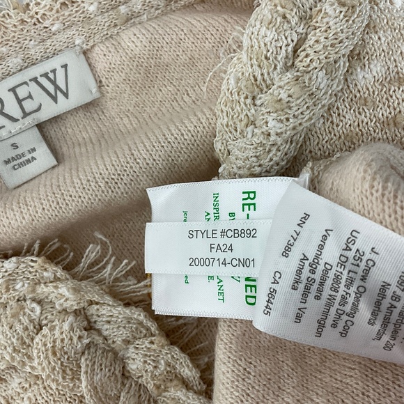 J. Crew Marled Fringe-Trim Sweater Lady Jacket - Picture 8 of 9